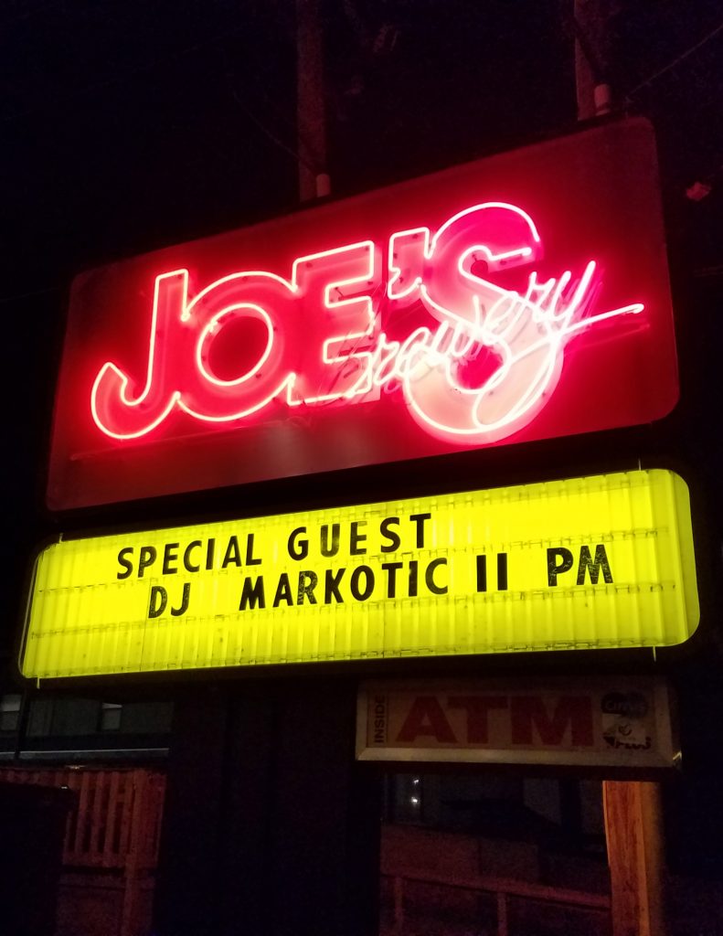Picture of the Joes Brewery Sign in front of the bulding