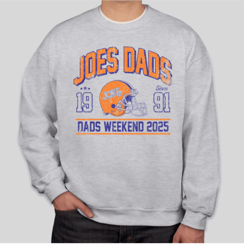 Dad's Helmet Crew Neck Sweatshirt (in Cream or Gray) - Image 3