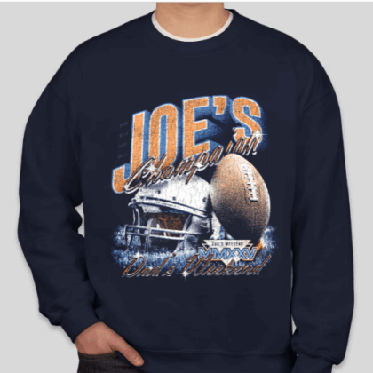 Dad's Football Crew Neck Sweatshirt Navy